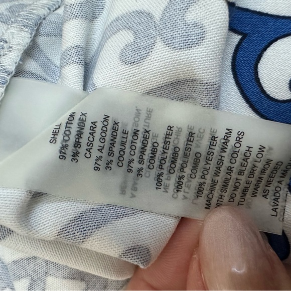 Blue and White Sleeveless Dress - Picture 8 of 8